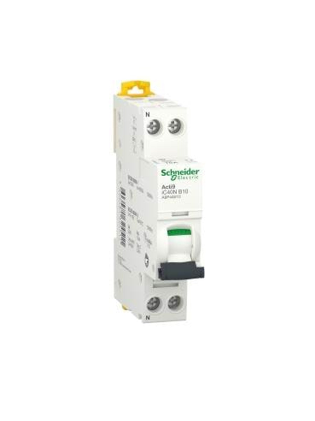 Schneider Electric Circuit breaker iC40N 1 Pole + Zero B characteristic 10A 6/10kA breaking capacity Icu