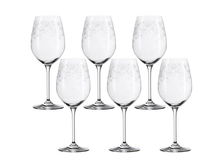 Leonardo Chateau 035301 Lot de 6 verres à vin blanc\, passent au lave-vaisselle\, avec pied tiré\, avec gravure\, 410 ml