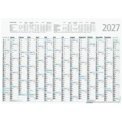 Glocken Wandplaner 2027 Format A4 blau, 29.7x21 cm