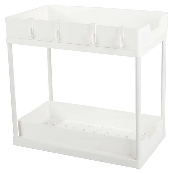 Verk 27353 Uitschuifbare keukenorganizer met haken, wit