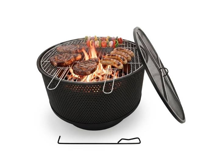 Relaxdays Feuerschale mit Grillrost