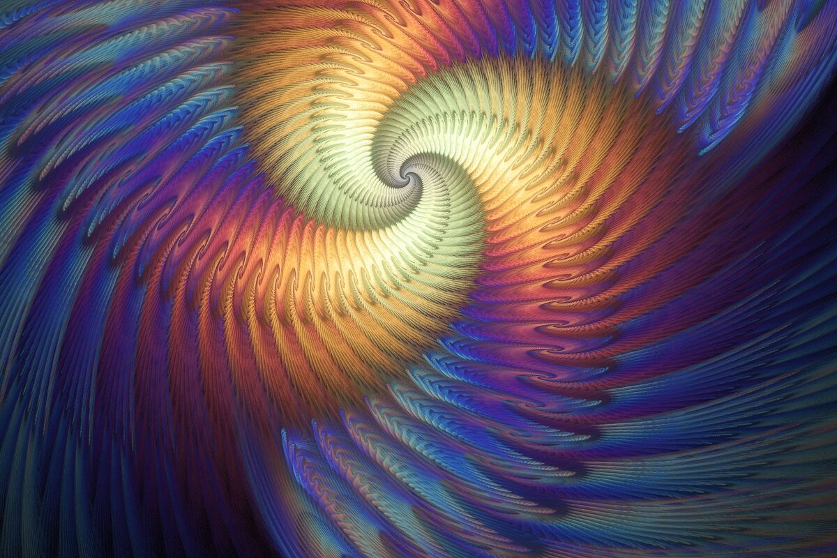 Fototapete PAPERMOON "Psychedelische Spirale", bunt, B:1,5m L:1,11m, Vlies, Tapeten, Fototapete