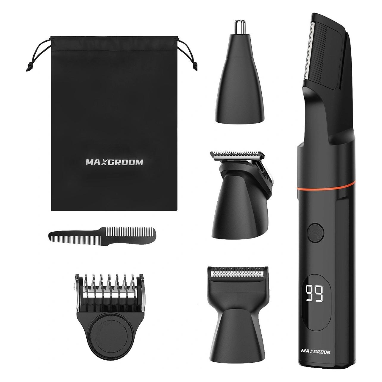 Maxgroom LK-881 Multifunktionstrimmer mit austauschbaren Aufsätzen - schwarz (LK-881)