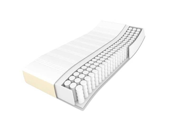 vidaXL Pocketveringmatras medium 120x200x20 cm kunstleer crèmekleurig