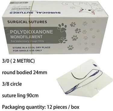 Inspire Essentials Veterinary Absorbable Suture Thread Set With Needle For Training And Demonstration 12