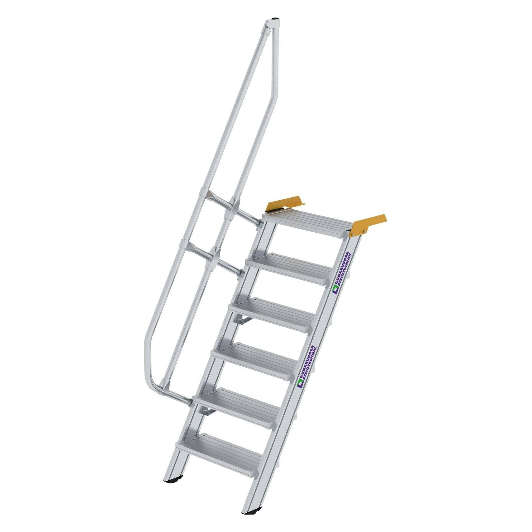 Munk Treppe 60° Stufenbreite 600 mm 6 Stufen Aluminium geriffelt (Gerüst) (228733)