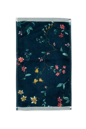 Pip Studio gastendoek Les Fleurs Dark Blue 30 x 50 cm