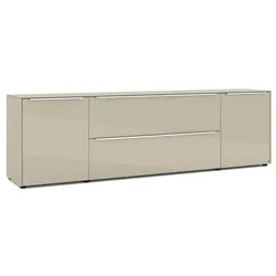 set one by Musterring TV-Lowboard Reno Glas Beige Kaschmir