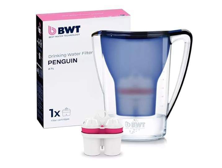 BWT Penguin tafelwaterfilter incl. 1 Magnesium gemineraliseerd waterfilterpatroon I electronisch teller I 2,6 liter