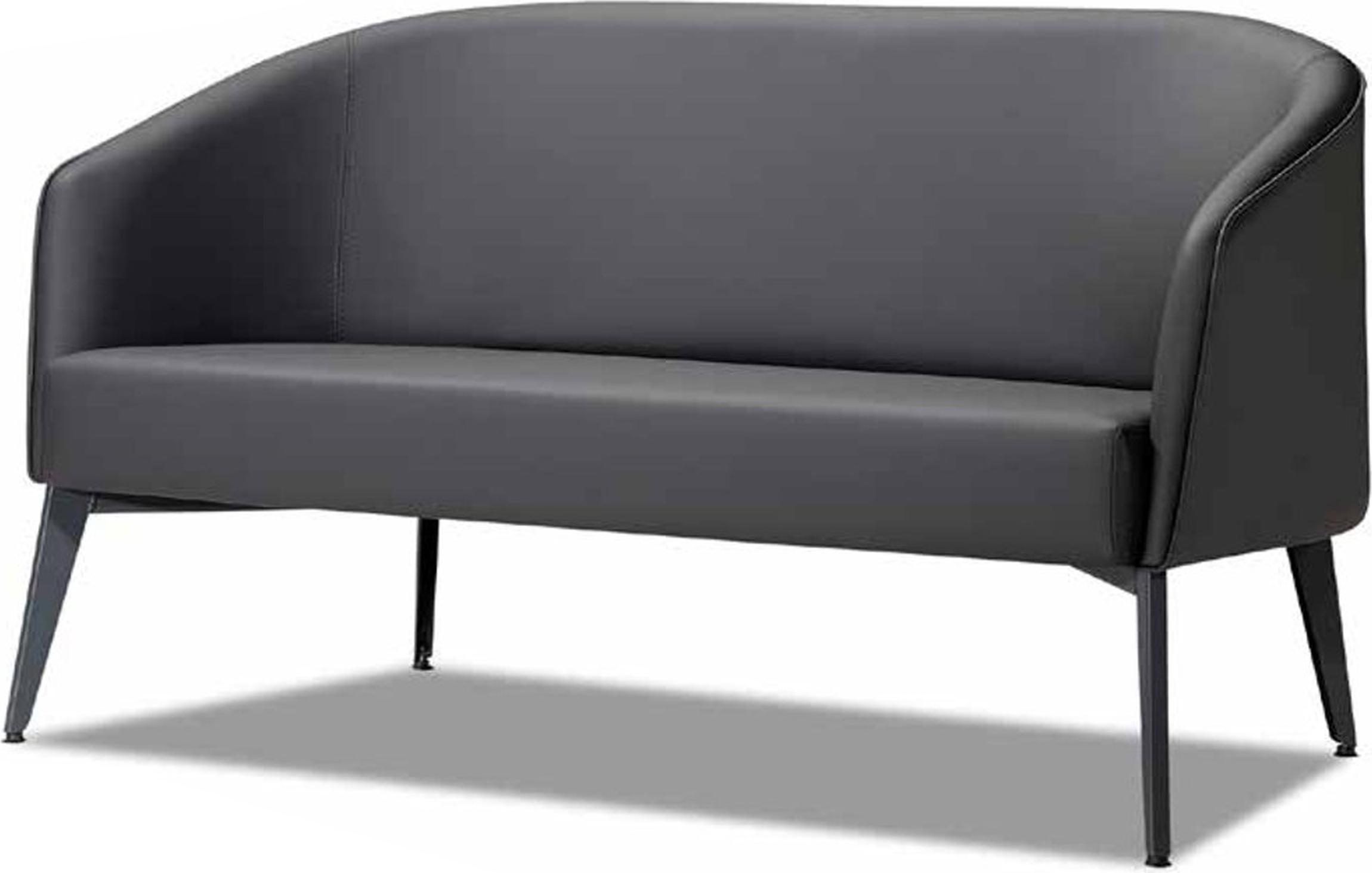 Moderne Möbel Design Zweisitzer Möbel 2 Sitzer Polster Wohnzimmer Grau Holz