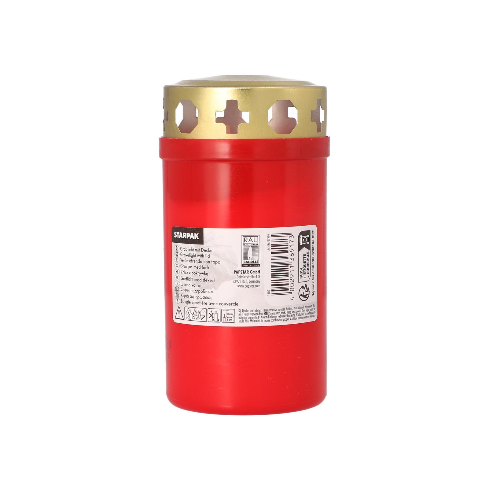 STARPAK Grablicht, Ø 6,4 cm, rot 89909