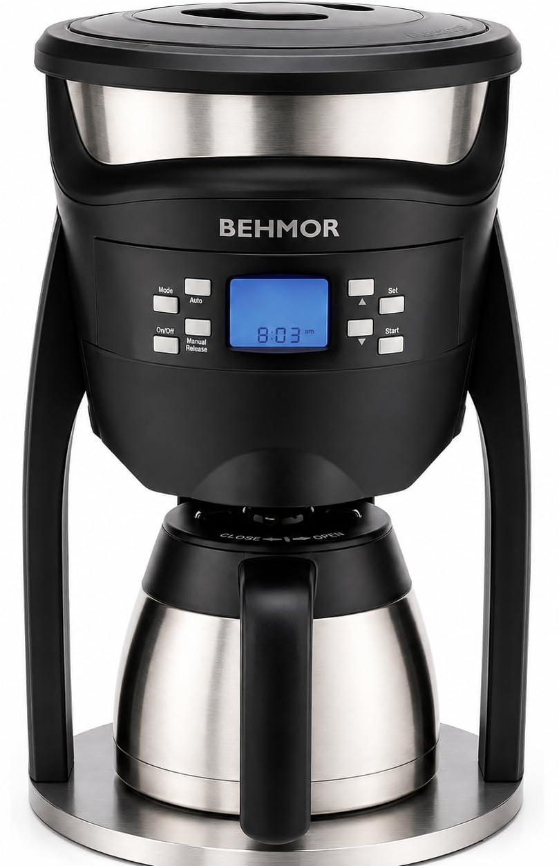 Behmor Filterkaffeemaschine Brazen Plus 3.0, 8-Tassen-Kapazität (1,2 L), einstel