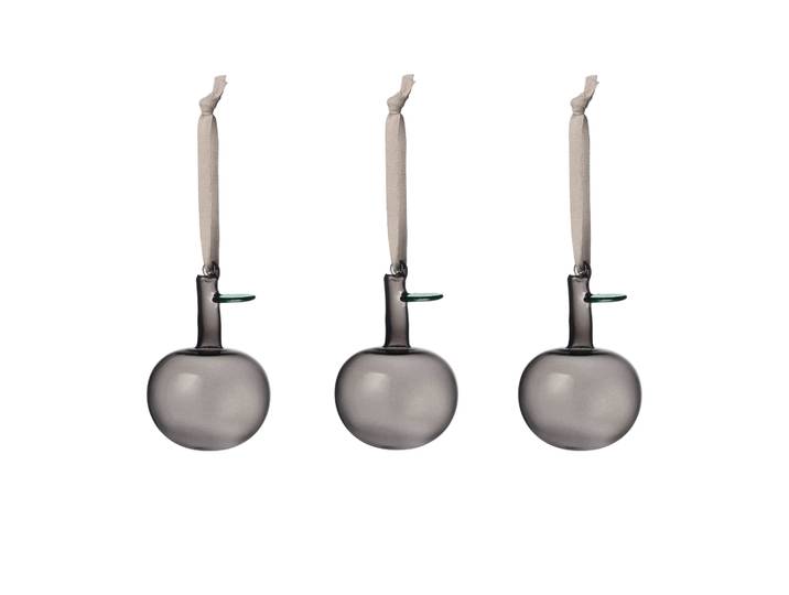 Iittala Pomme en verre Iittala Ø6 cm, lot de 3 Gris