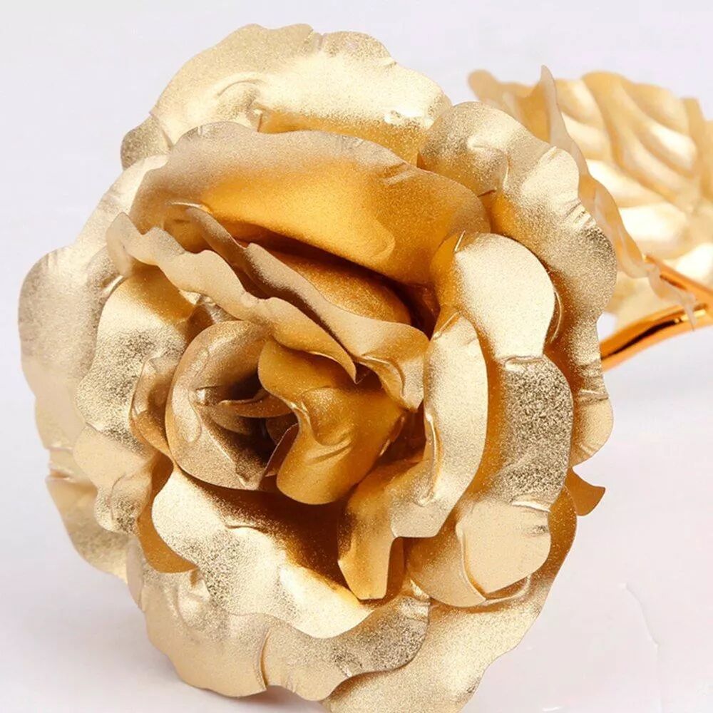 INF Goldrose - vergoldete ewige Rose in Geschenkbox