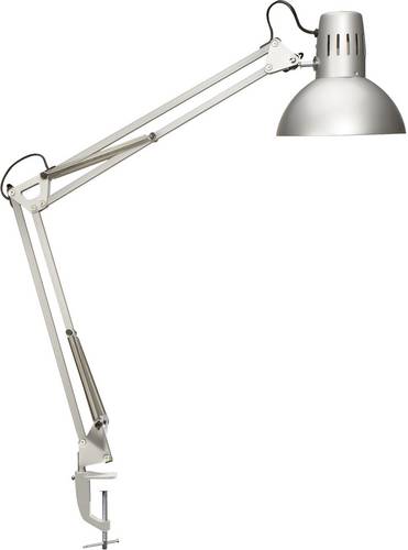 Maul MAULstudy 8230595 Klemmleuchte Energiesparlampe E27 60W Silber