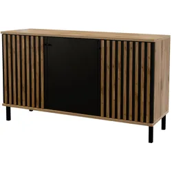 KOMMODE DRAVEN 150/85/45cm mit Schubladen 3 Türen Eiche Wotan