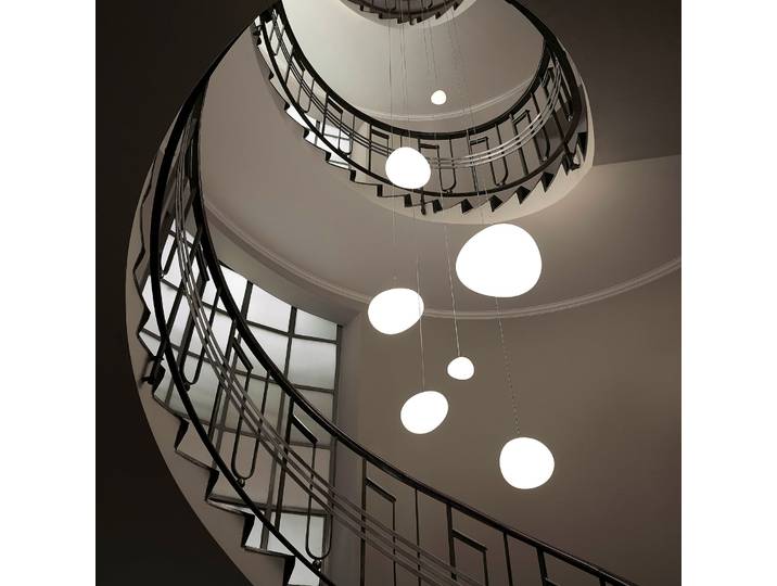 Suspension Gregg piccola, blanche - Foscarini - Salon / séjour - Design - Verre - Boule