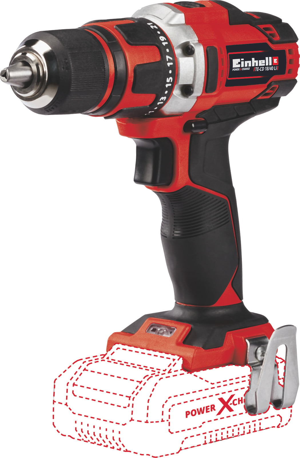 Einhell Power X-Change TE-CD 18/40 Li-Solo accu-boormachine en schroefmachine