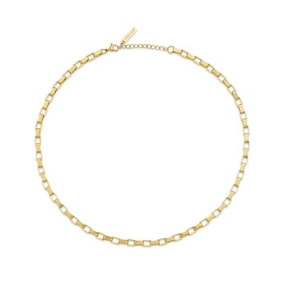 Edelstahlkette POLICE "Player", gold (gelbgoldfarben), Halsketten, Herren, Edelstahl, L: 55 B: 4,5mm, Edelstahlkette, B:4,5mm
