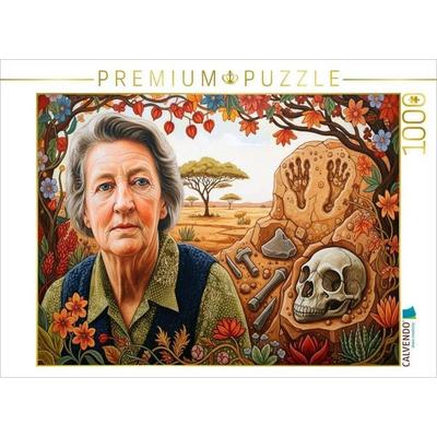 CALVENDO Puzzle Mary Leakey (1913-1996), Archäologin, entdeckte frühe Menschenfunde in der Olduvai-Schlucht | 1000 Teile Lege-Größe 64x48cm