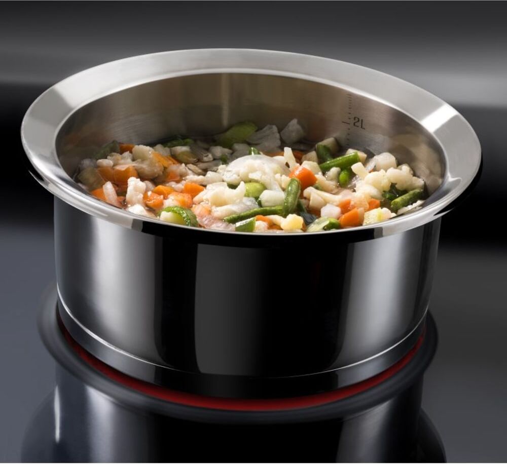 Cuisinox Lot de 2 casseroles 16/20cm avec poignée amovible Argenté 23x27x30cm