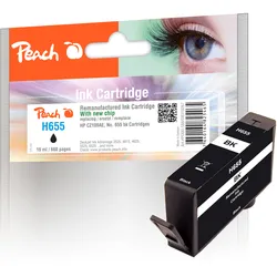 Peach Tintenpatrone schwarz kompatibel zu HP No. 655 bk, CZ109AE
