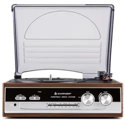 Soundmaster Pl186h (Manuell), Plattenspieler, Braun