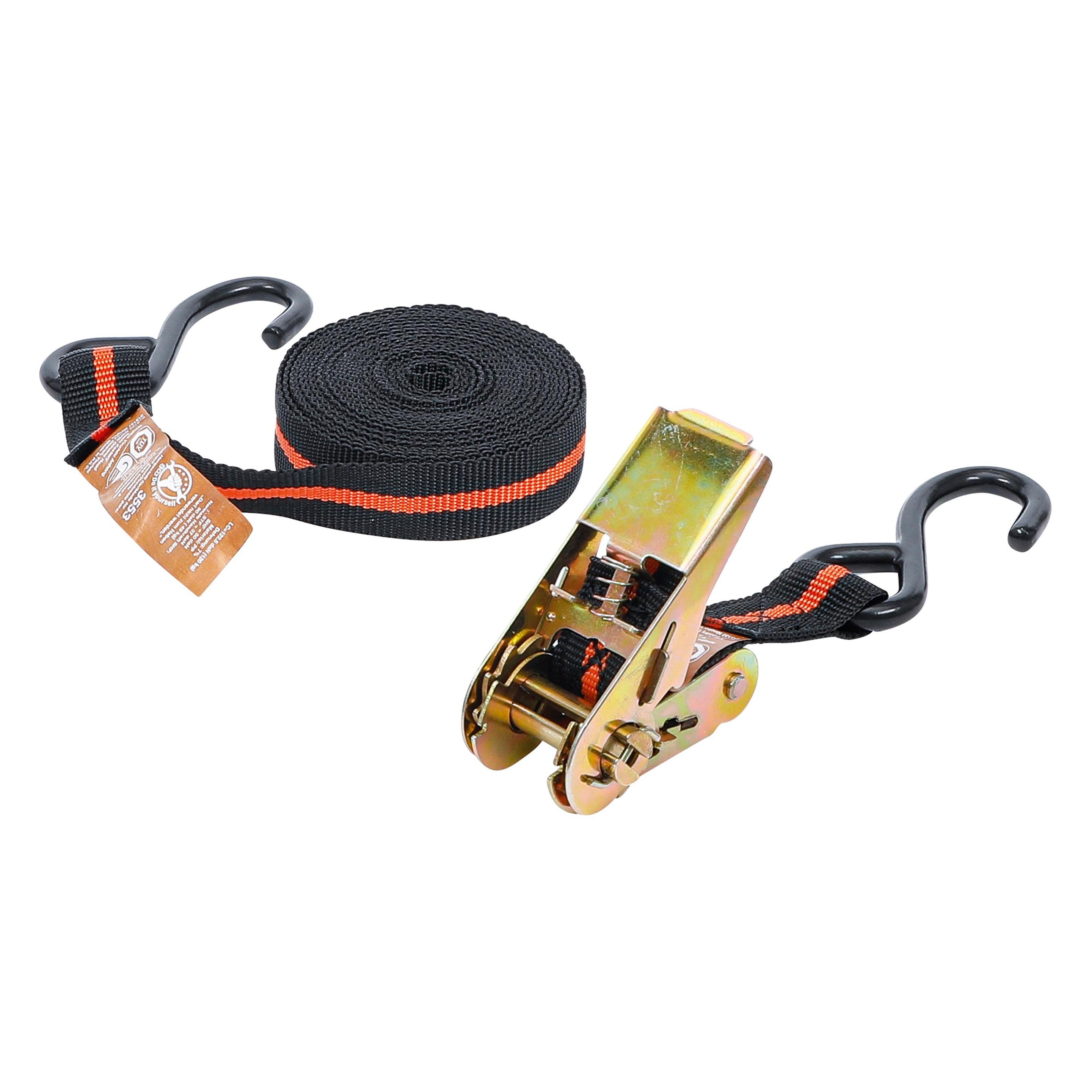 BGS Knarren-Spannband mit 2 schweren Haken 5 m x 24 mm (3553)