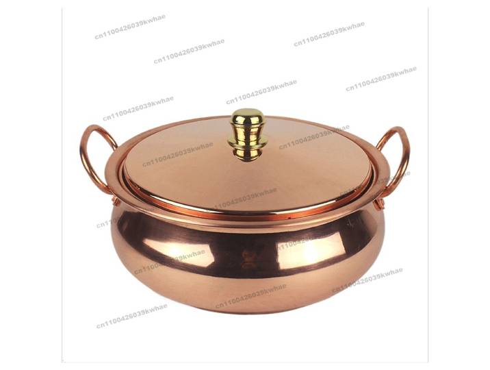 Marmite en cuivre artisanale, pot à soupe en cuivre, marmite à induction, Shabu