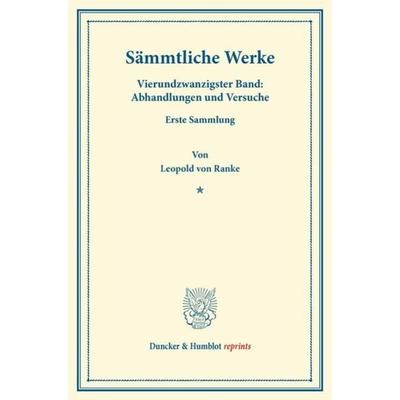 Sämmtliche Werke., Taschenbuch von Leopold Ranke, Duncker & Humblot, 978-3-428-16878-1