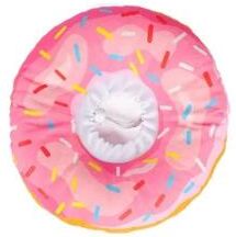 Uplift Picks Cute Donut Pet Recovery Collar Adjustable Anti Lick Soft Surgery Cone For Cats Dogs pink m