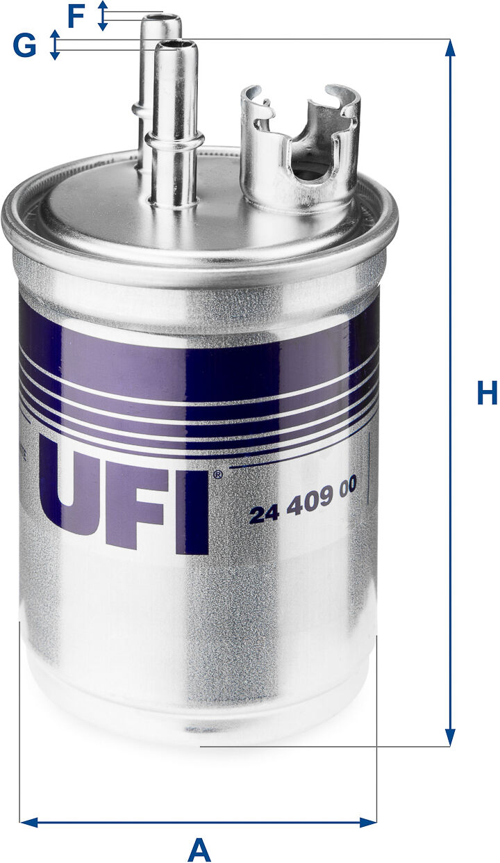 Ufi Kraftstofffilter 2440900 Filtereinsatz 128mm Für Ford