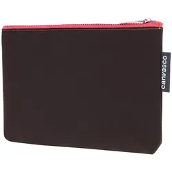 CANVASCO Mäppchen aus recyceltem Segeltuch in braun/pink - Federtasche wasserabweisend und robust - Kosmetiktasche