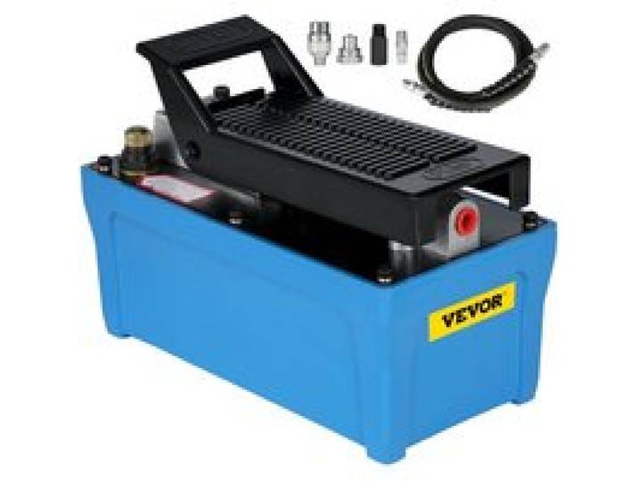 VEVOR Pompe à Pied Hydraulique Pneumatique 1,6 L, Kit de Pompe Hydraulique à Pédale 700 kg/cm², Machine à Pneus Voiture Contrôle au Pied, Pompe Hydraulique à Pédale 3 Pédales, Réparation Automobile