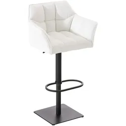 Proregal CHEFGASTRO Barhocker PHILADELPHIA Schwarz HxBxT 88x64x45cm Kunstleder Weiß Barstuhl