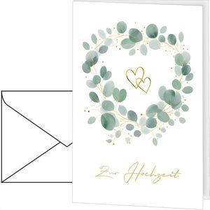 Böttcher-AG Hochzeitskarte 27245, Klappkarte mit Umschlag, 11 x 17 cm