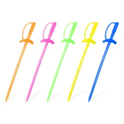 Kunststoff-Picker (PS) Schwert bunt gemischt 8,5cm