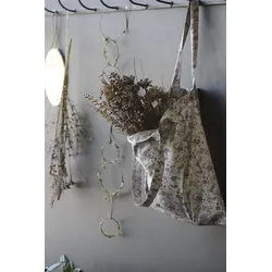 Ib Laursen Einkaufstasche grau m/Blumen