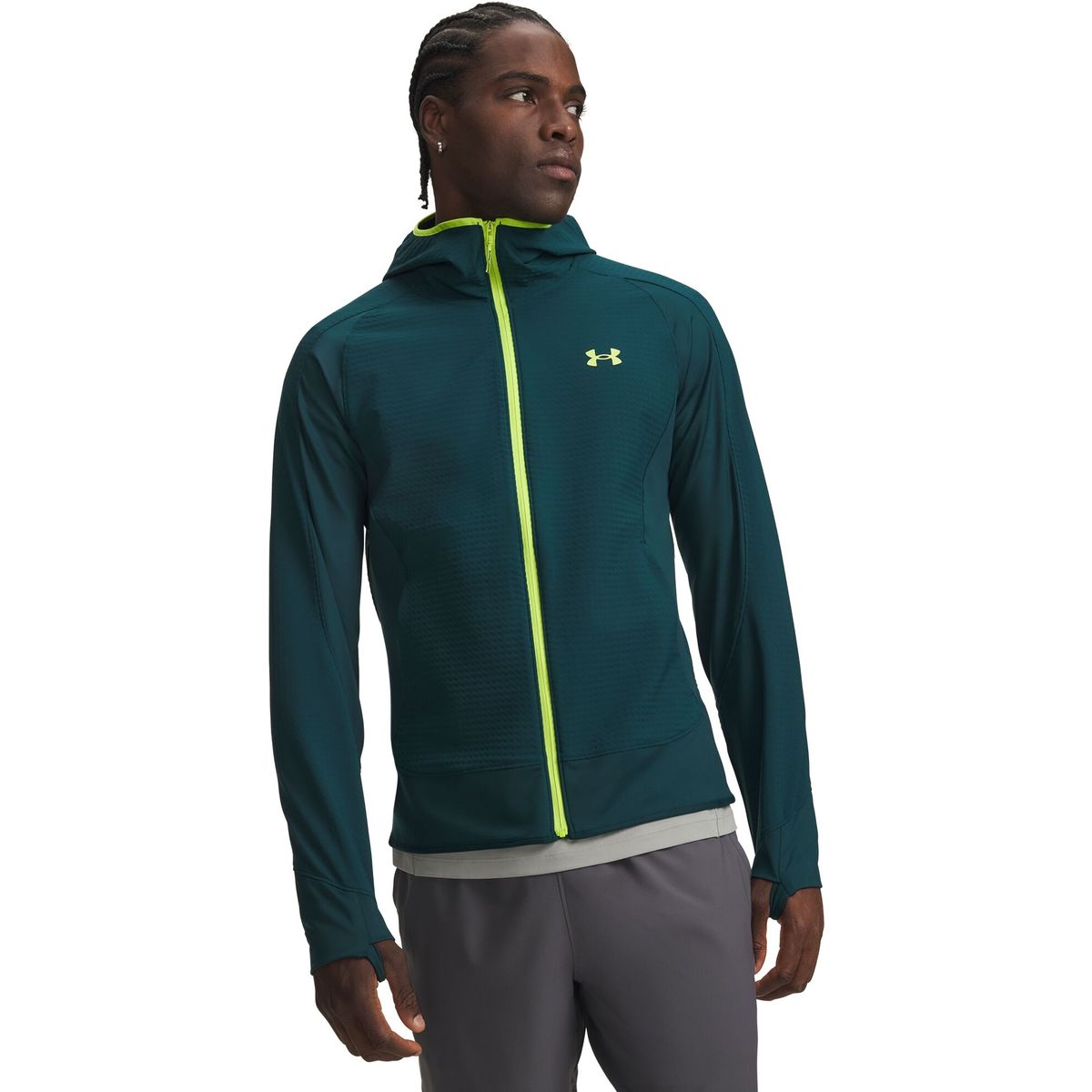 Under Armour M Explor Offgrid Full Zip Hoodie green green citrine (919) L 6013495-919-LG