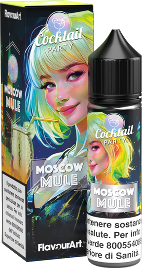 Flavourart Moscow Mule Cocktail Party Liquido Shot 20ml Vodka Ginger Beer Ghiaccio
