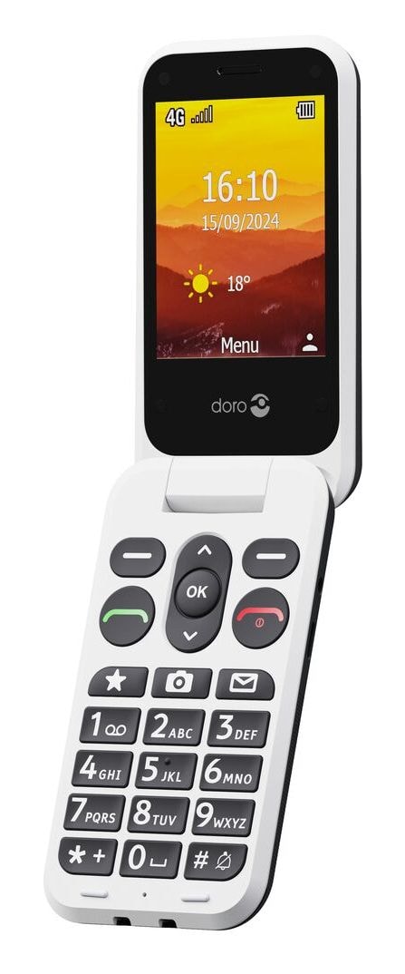 Doro 4G Smartphone 7,11 cm (2.8 Zoll) 2 MP Single SIM Leva L20 (Schwarz, Weiß) 8743