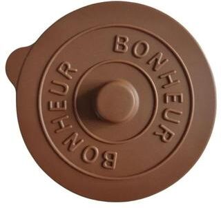 Uplift Essentials Concave Embossed Silicone Mug Lid Creative Dust Proof Water Cup Cover brown