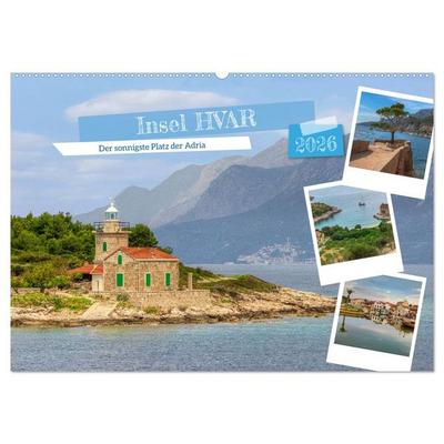 Insel Hvar - Der sonnigste Platz der Adria (Wandkalender 2026 DIN A2 quer), CALVENDO Monatskalender
