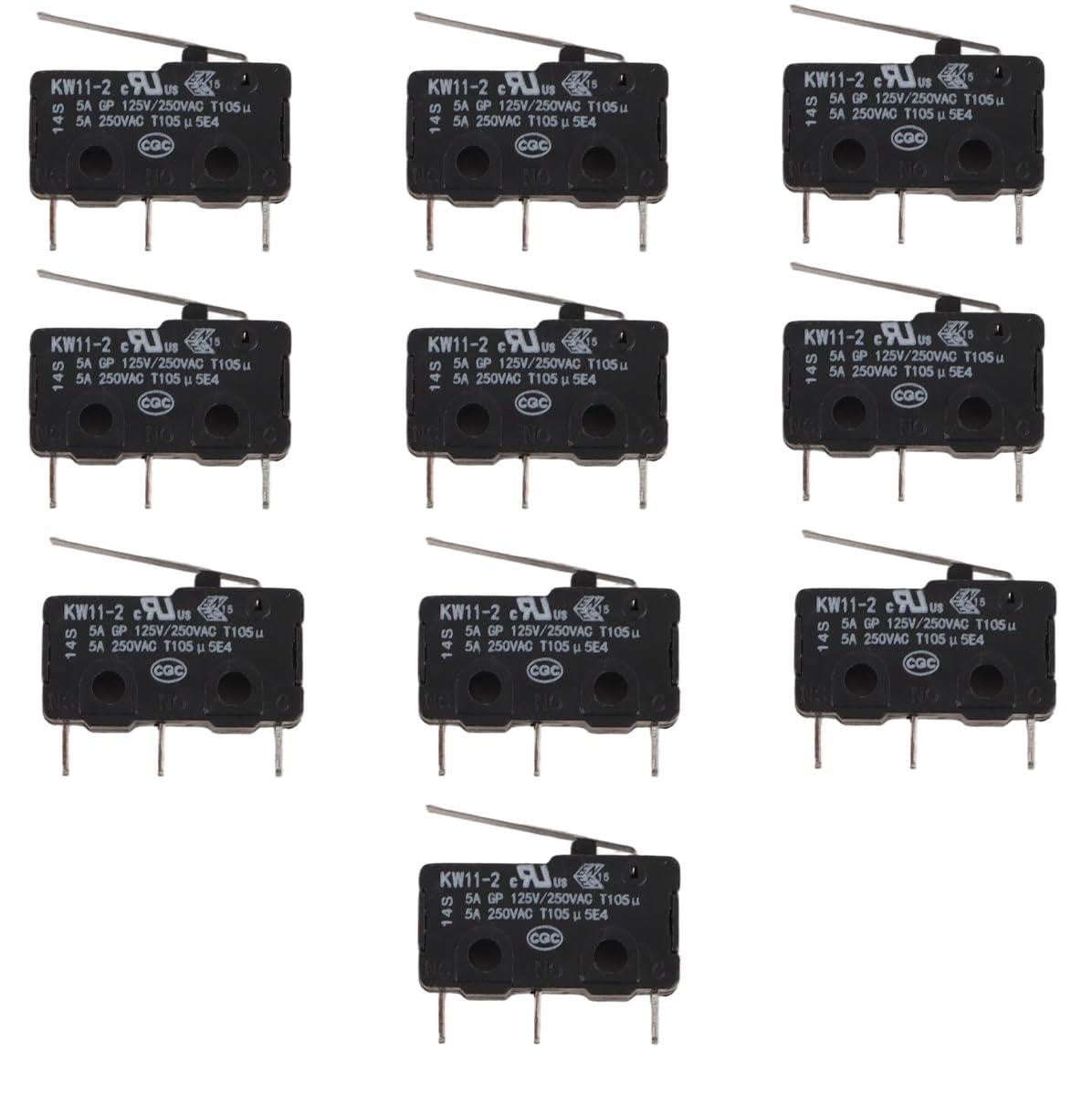 Dripio Mini-eindschakelaars, 10 stuks, 3-polig, SPDT, 125/250 V