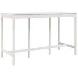 vidaXL Bartisch Weiß 180x80x110 cm Massivholz Kiefer