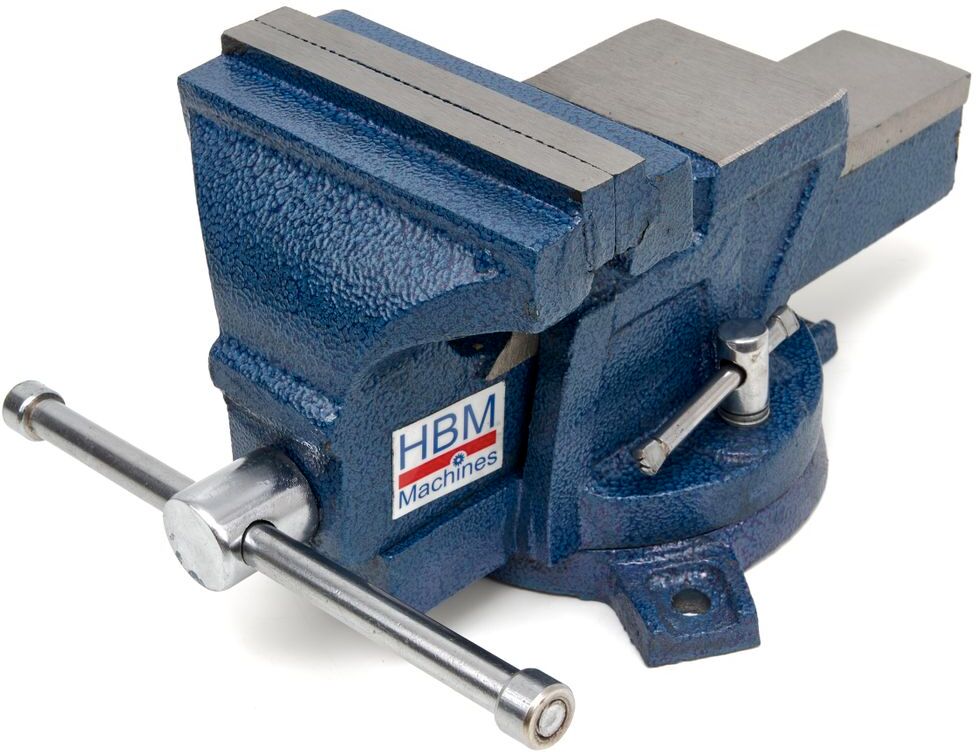HBM Morsa da banco Profi da 125 mm con base girevole