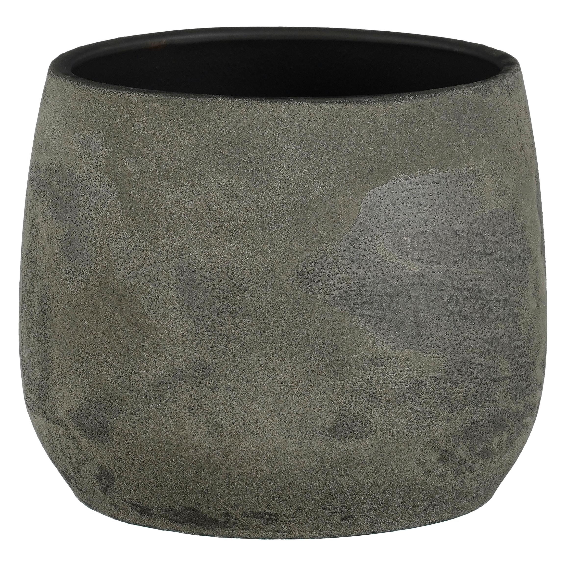 Mica Flower pot OLAF 1193441, ceramics, anthracite (25.50 x 20 cm) (1193441)