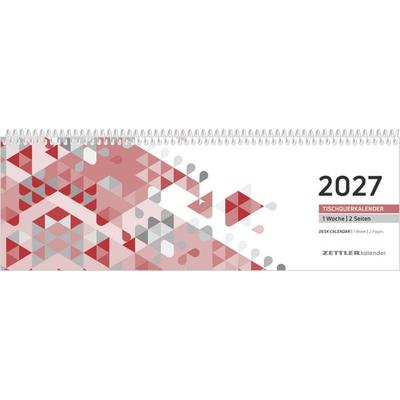 Tischquerkalender 1W/2S rot 2027