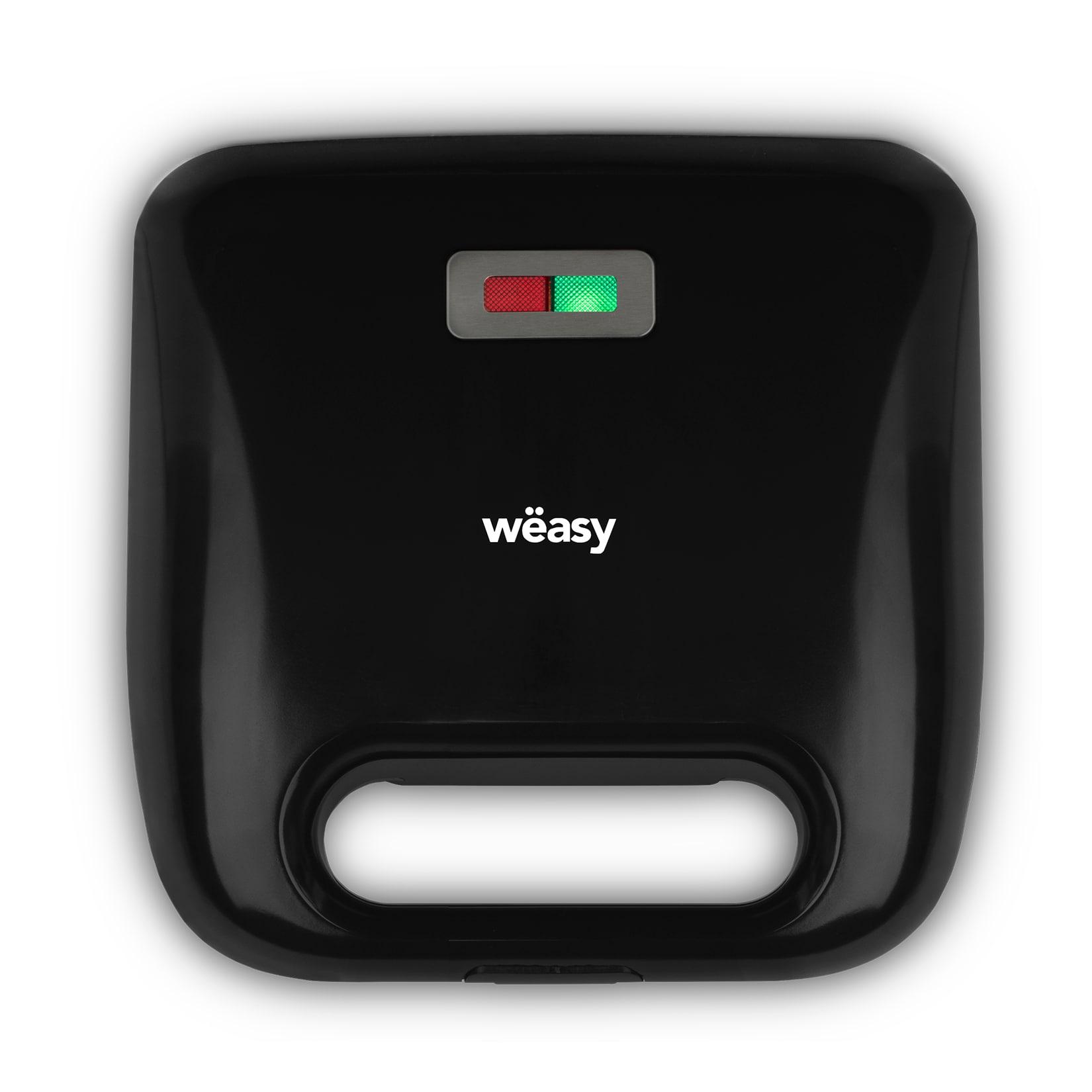 Weasy Sandwichmaker 4 in 1 JOY600 / 750 W / Sandwich, Waffel, Grill und Donuts / Überhitzungsschutz / schwarz