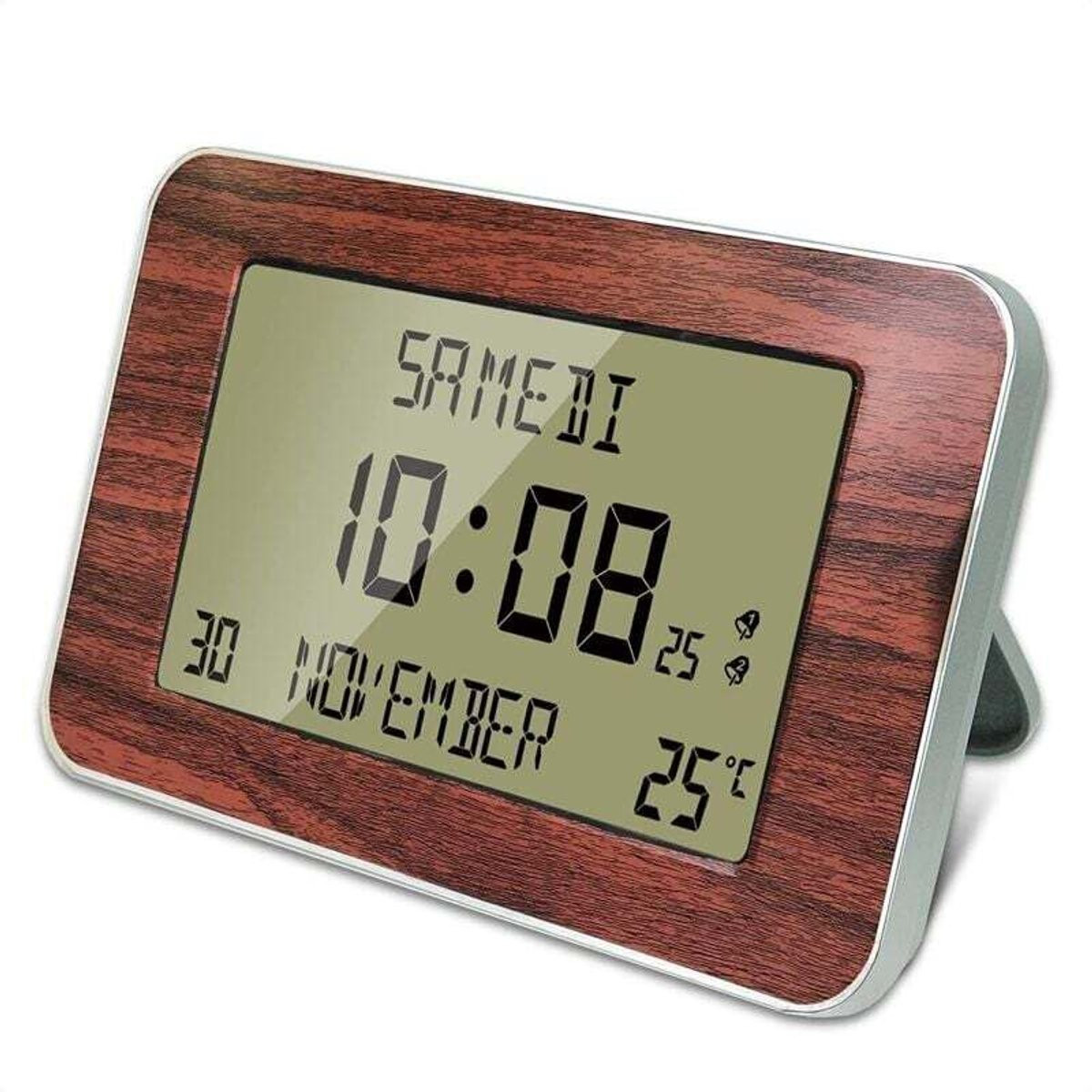 Radiogestuurde digitale wekker met LCD-scherm, 24 x 14 cm